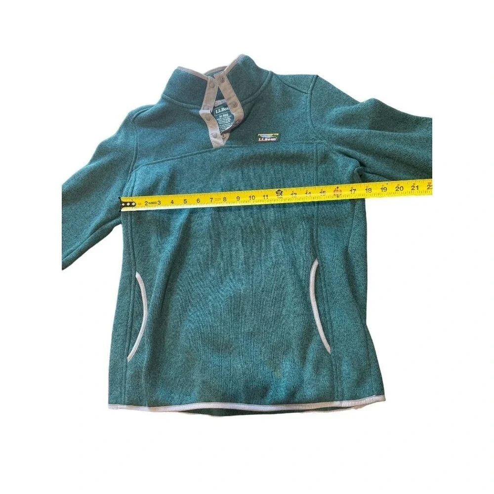L.L. Bean Soft Micro D Snap-T Fleece‎ Pullover Sweater Blue Women's M Reg |W1
